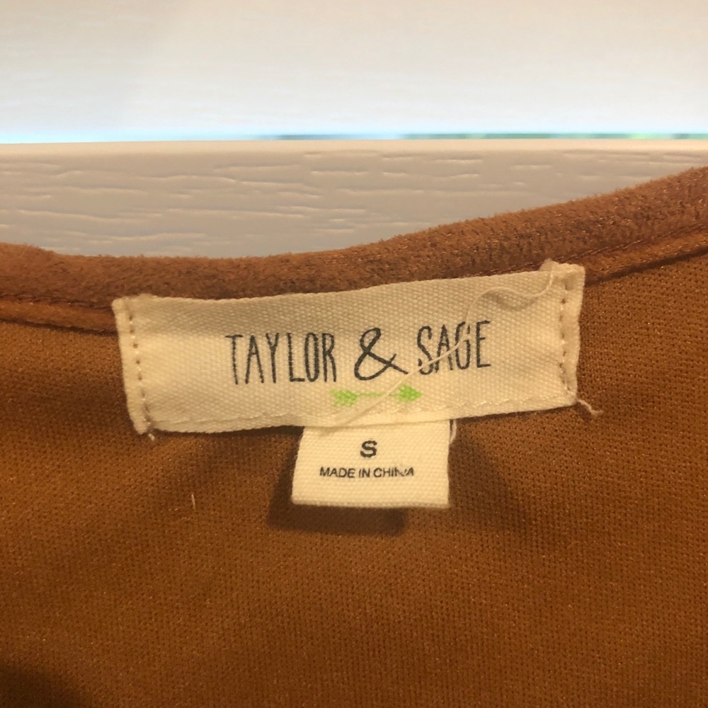 Camel color suede dress